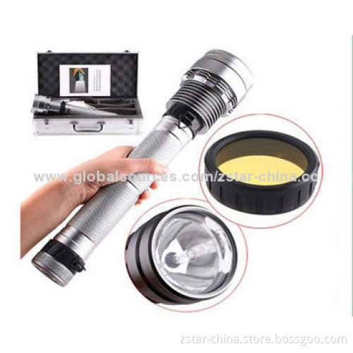 HID Xenon Flashlight Torch with 65/48/30W, 6,000lm Ultra-bright Light, 1.5km Radiation Distance